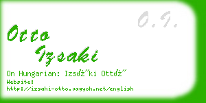 otto izsaki business card